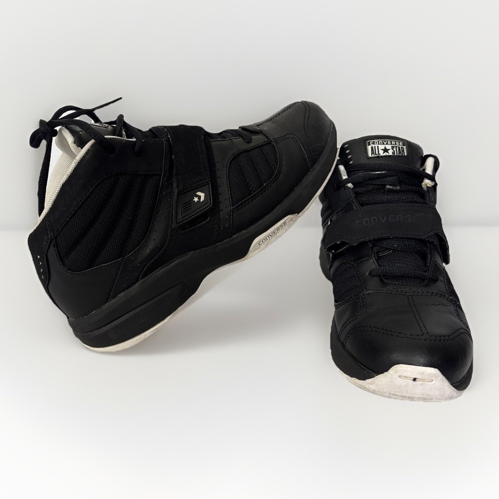 Converse Cons Vicbound Mid Top Basketball Sneakers 1U131 Black Leather Men‎ 7.5